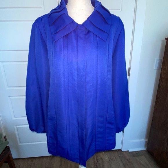 Dennis Basso Designer Jacket Royal Blue Size L Beautiful ❤️ - Picture 10 of 14
